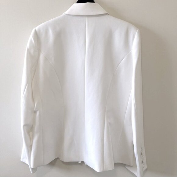 NWT L'AGENCE Women's Kenzie Double Breasted White Blazer Jacket Size 14 - Picture 4 of 11